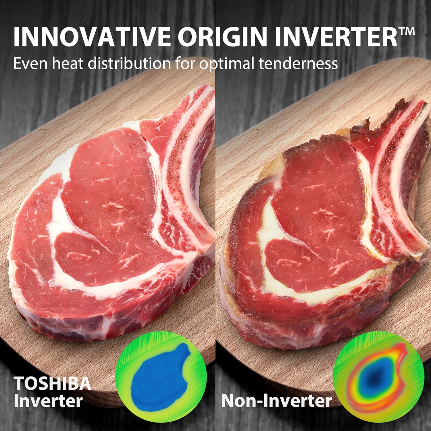 TOSHIBA Countertop Microwave Oven Air Fryer Combo, Inverter, Convection, Broil, Speedy Combi, Even Defrost, Humidity Sensor, Mute Function, 27 Auto Menu&47 Recipes, 1.0 cu.ft/30QT, 1000W - Image 3