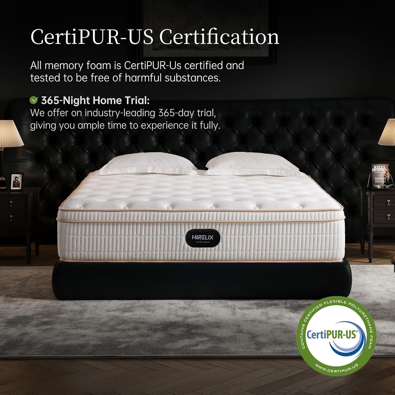 10 Inch Twin Hybrid Mattress, Medium Firm with Memory Foam and Individually Wrapped Pocket Coils, Fiberglass-Free, CertiPUR-US Certified (10 inch, Twin) - Image 8