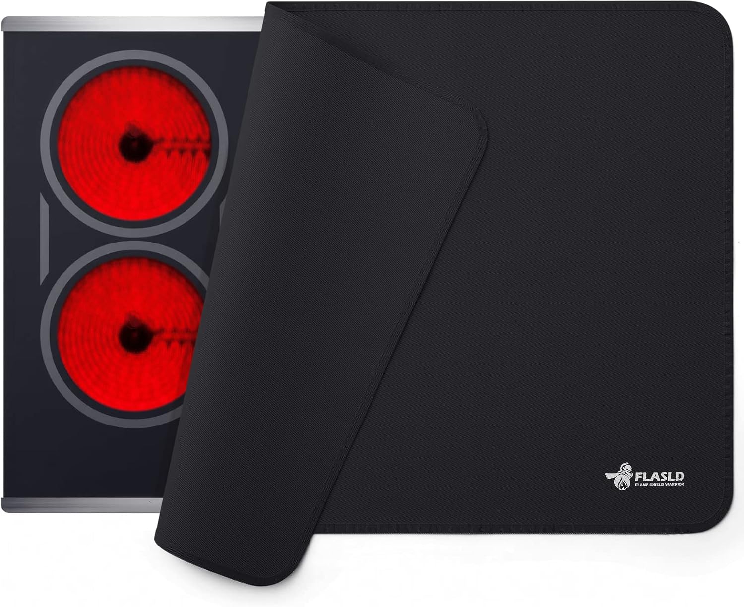 FLASLD Fireproof and Waterproof Stove Covers, Electric Stove Mat, Glass Top Protector - Ceramic Glass Cooktop - Flat Top Oven - Black-2024 inch