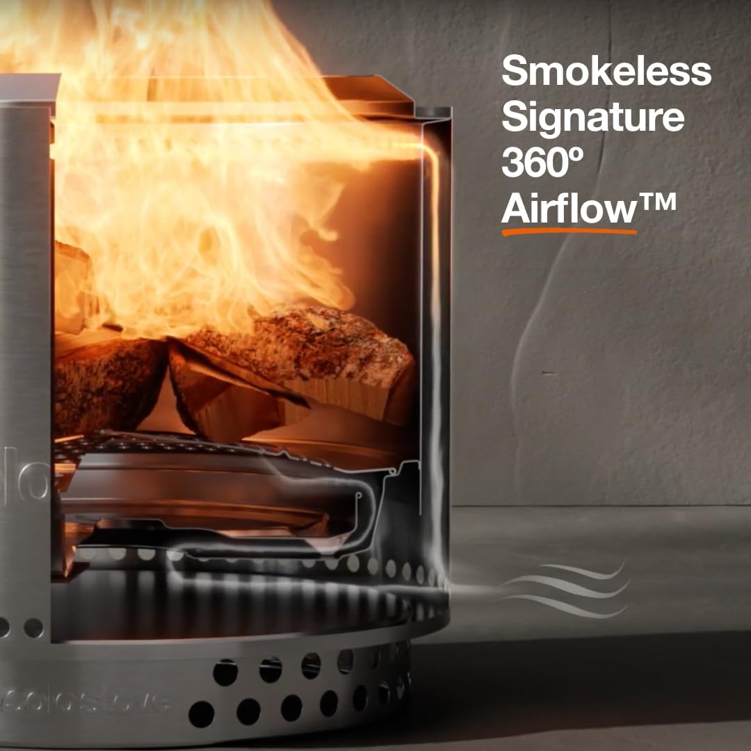 Solo Stove Yukon 27 Inch Smokeless Fire Pit with Removable Ash Pan - Wood Burning Portable Stainless Steel Outdoor Fireplace, Stainless Steel, Ideal for 6 or More People, 38 lbs - Image 2