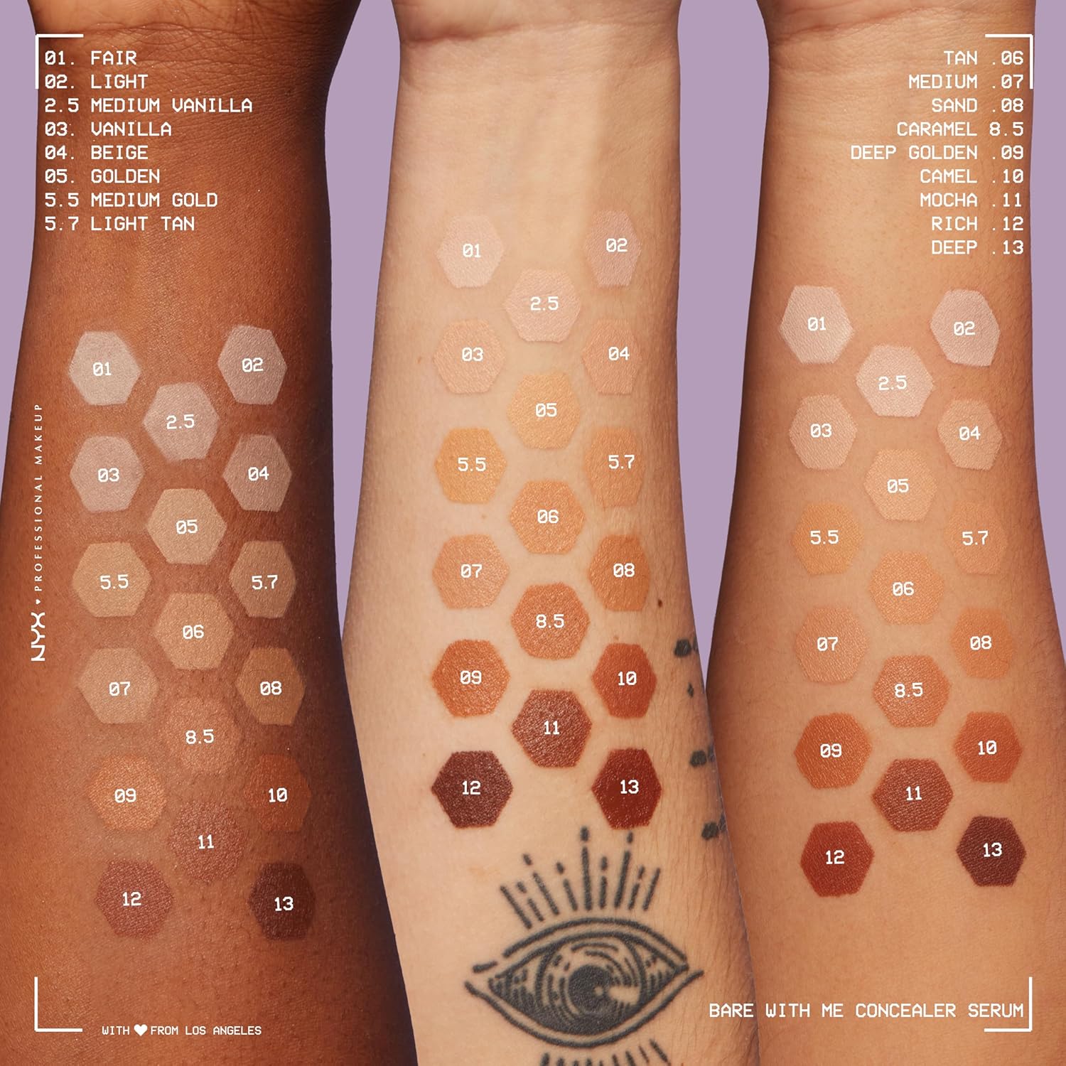 NYX PROFESSIONAL MAKEUP Bare With Me Concealer Serum, Concealer Makeup For Up To 24Hr Hydration - Fair - Image 4