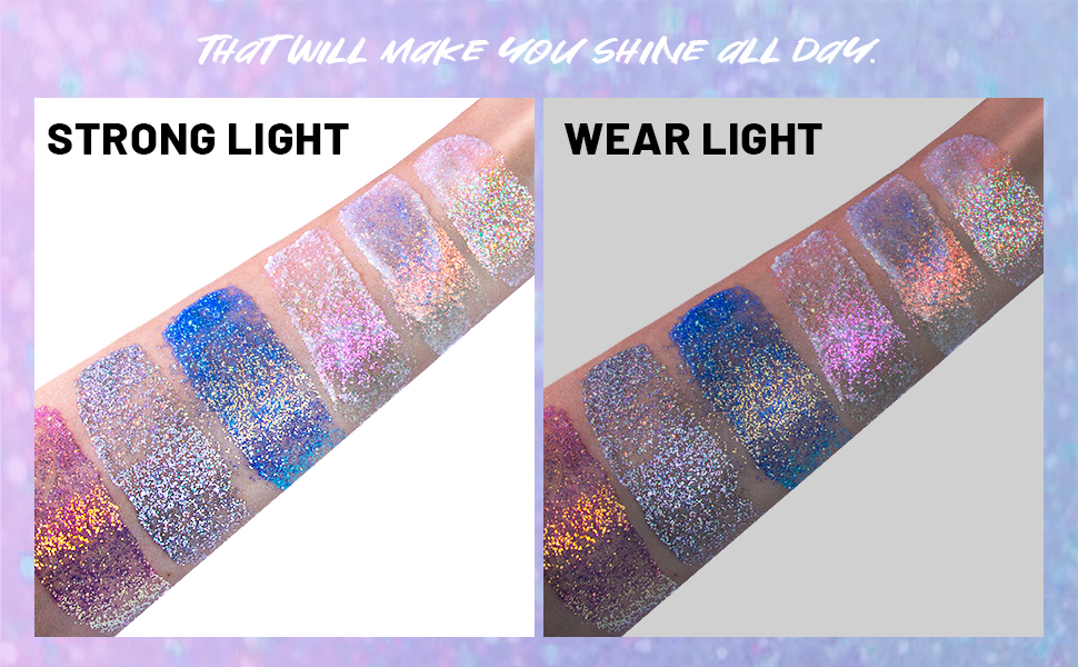 Glitter Makeup in Arms