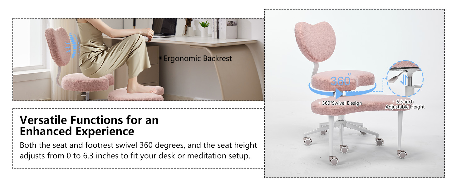 ergonomic cross legged office chair