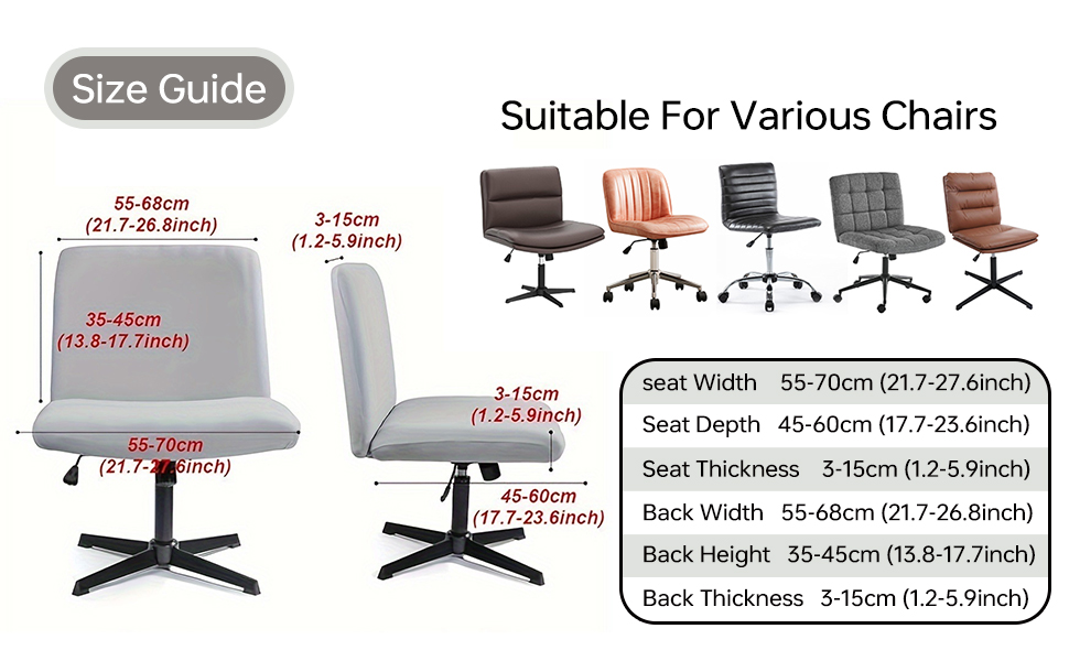 Suitable for most of regular size chairs