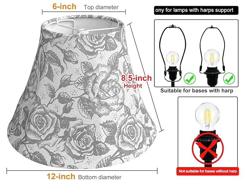lampshade size