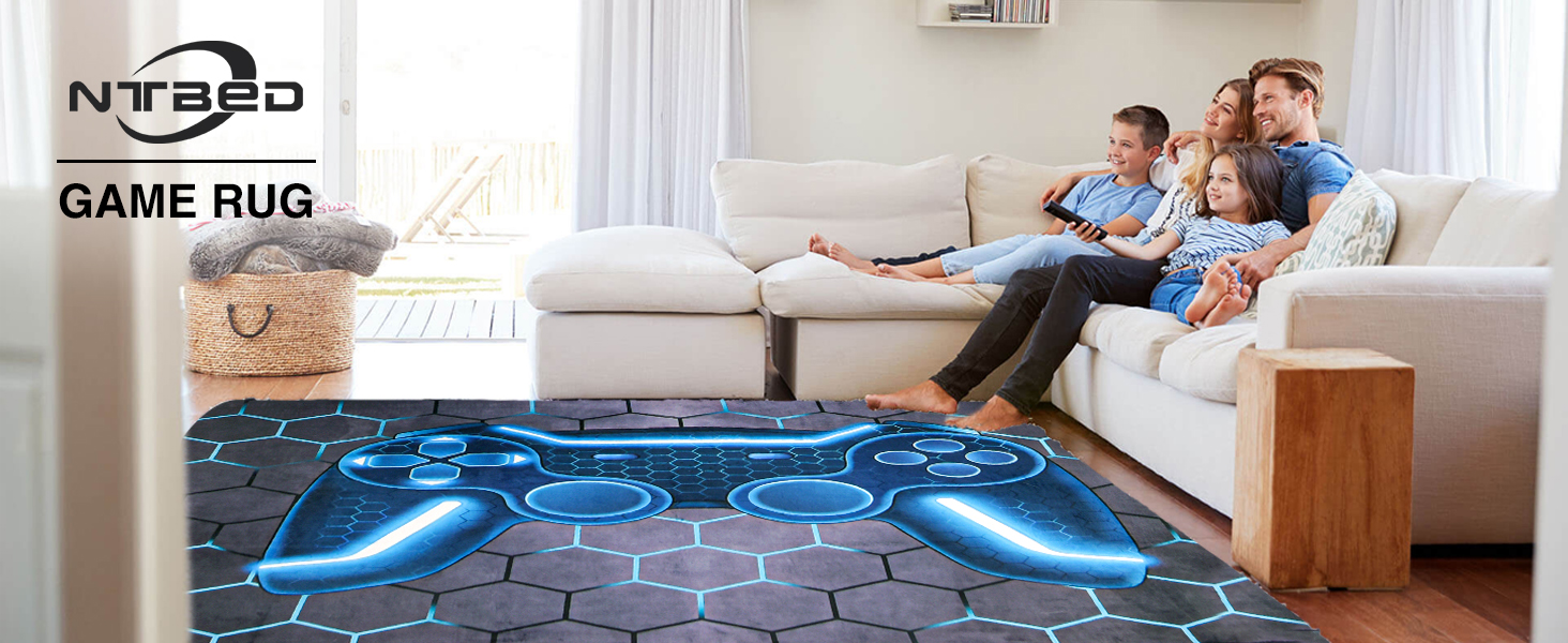 ntbed game rug blue for living room