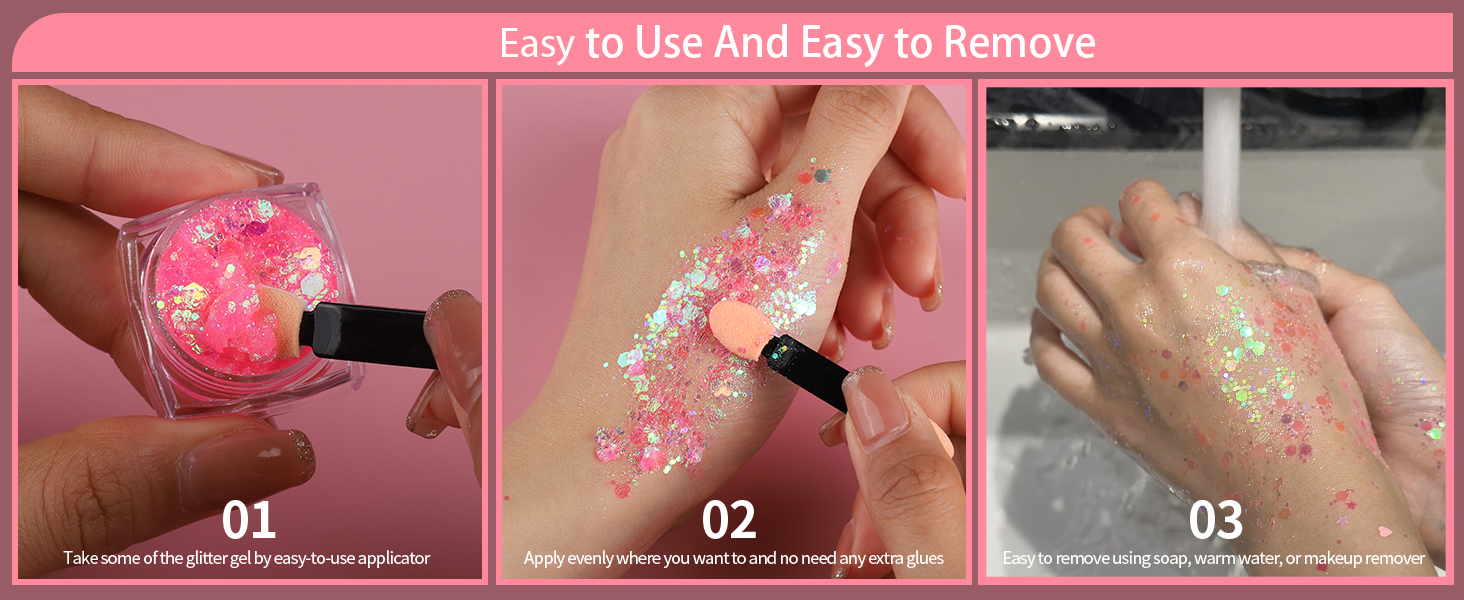 how to apply glitter