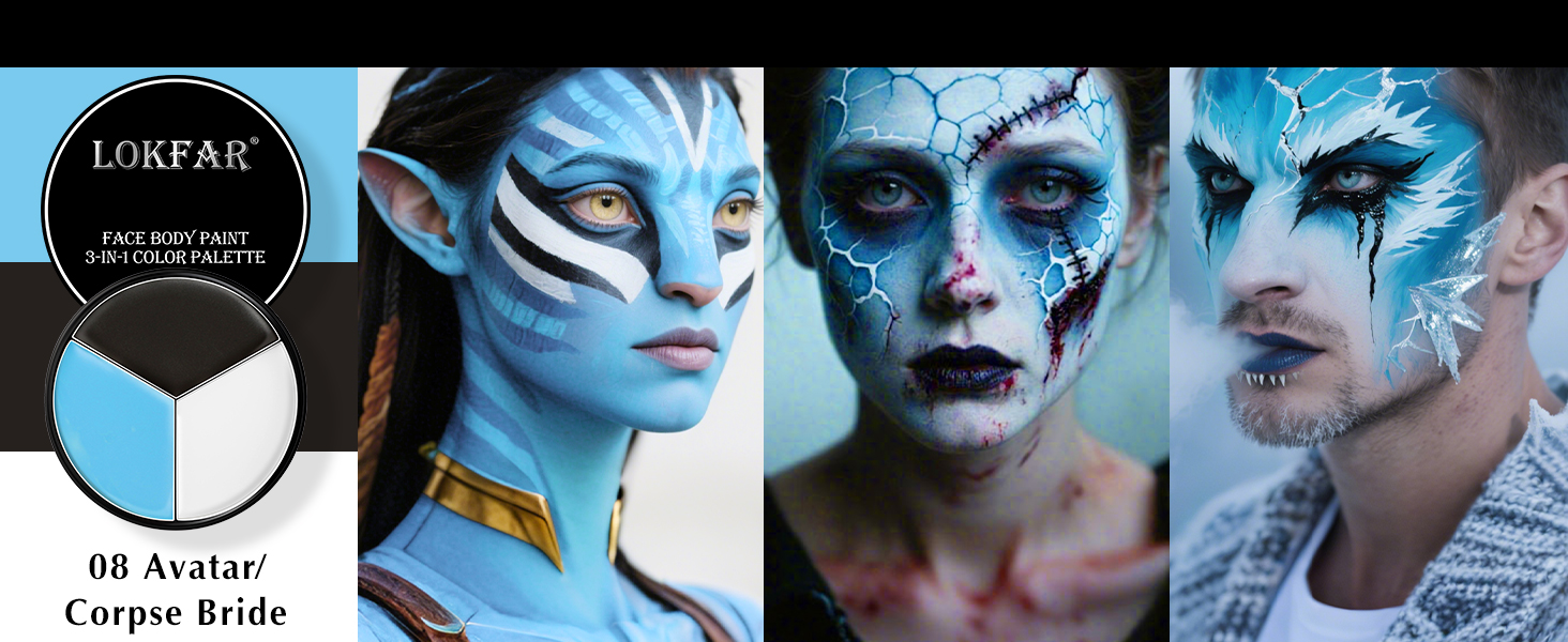halloween face body paint kit