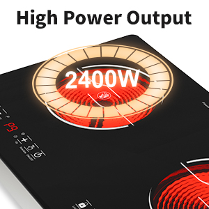 2 burner Electric cooktop