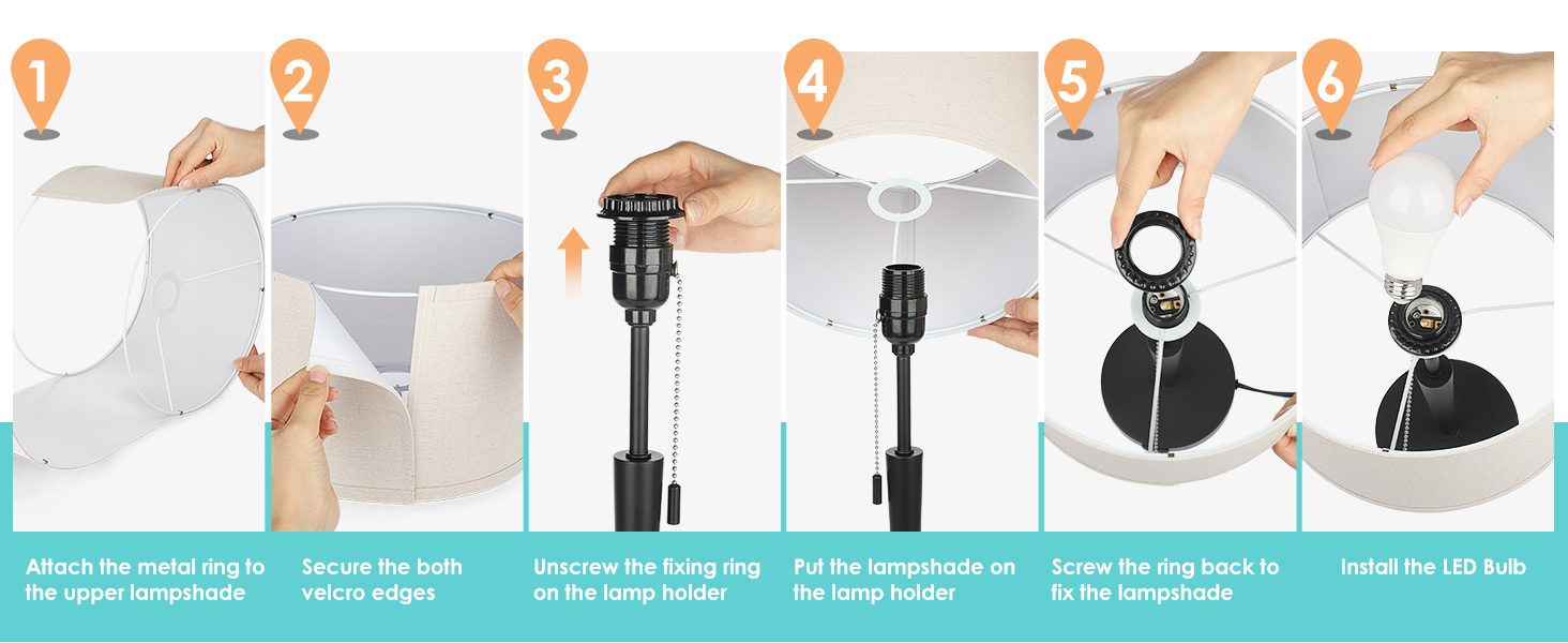 Easy Installation nightstand lamps