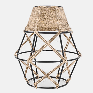 the black rope rattan basket