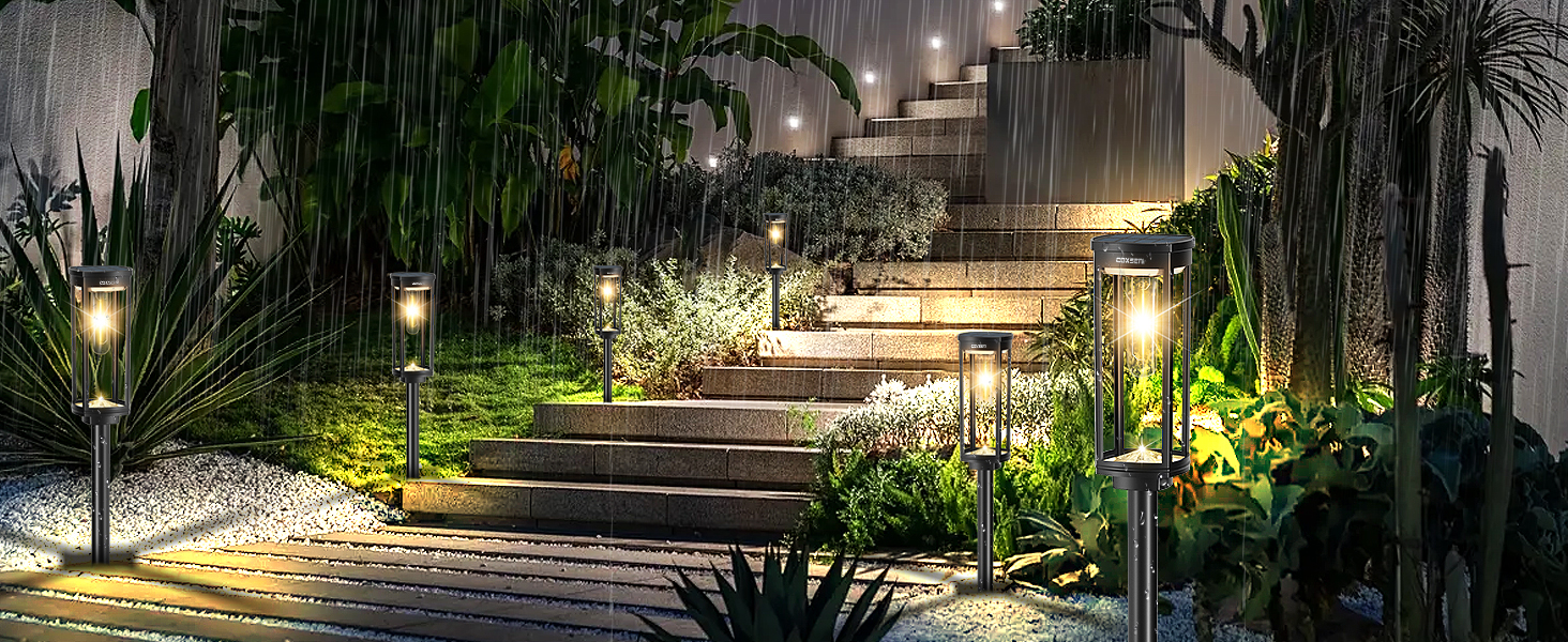 solar pathway lights outdoor waterproof