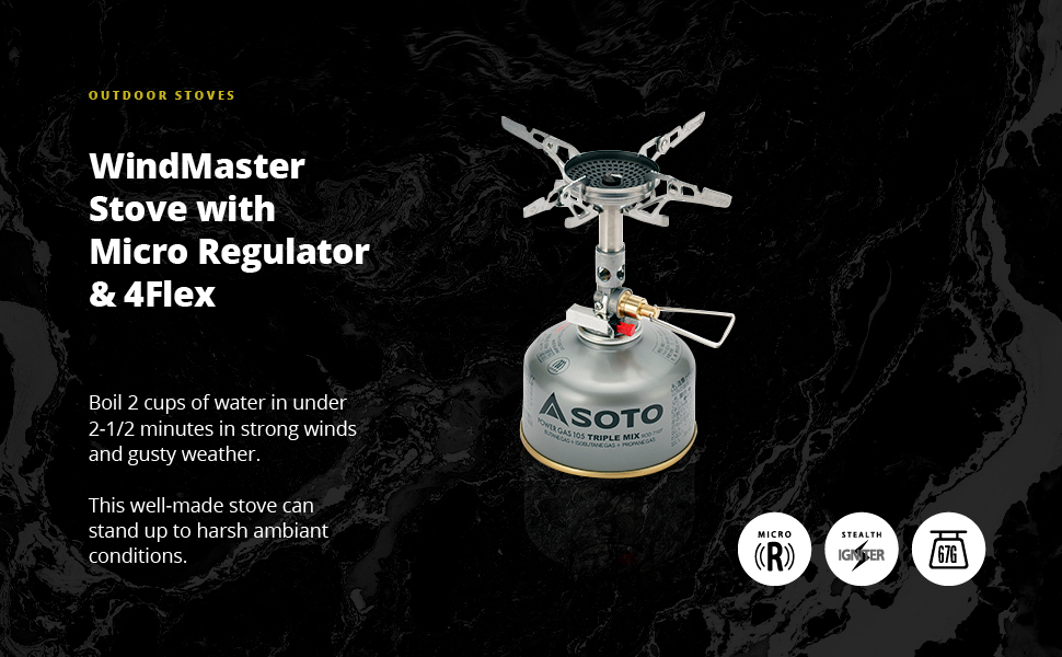 WIND MASTER SOTVE MICRO REGULATOR BURNER RESISTANT CAMPING LIGHTWEIGHT