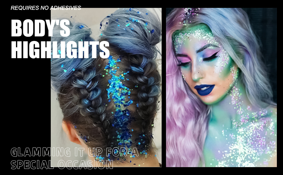 hair glitter gel