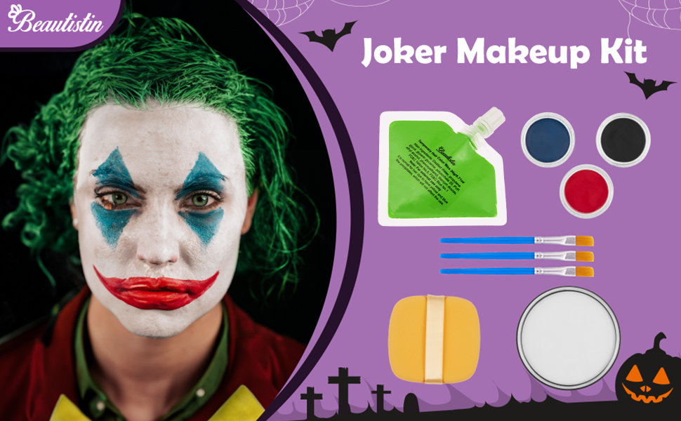 Halloween Joker Clown Makeup Kit