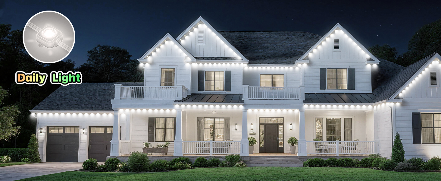 permanent holiday lights outdoor