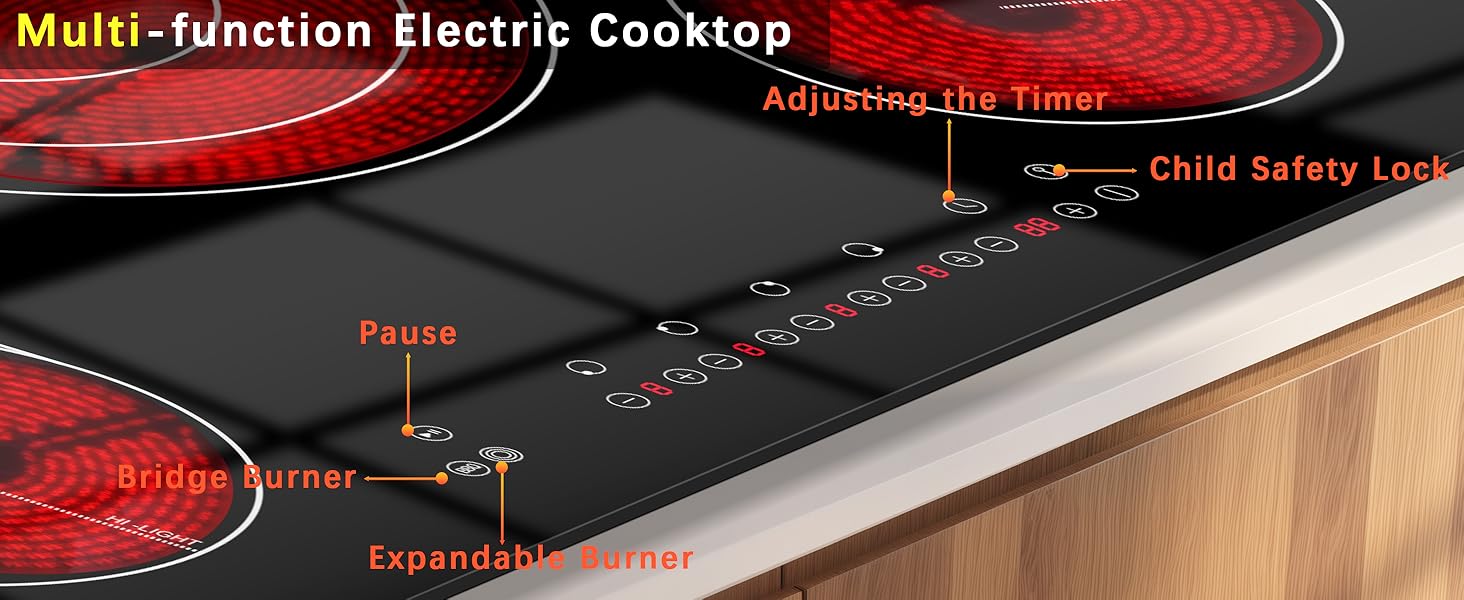 sensor touch electric cooktop