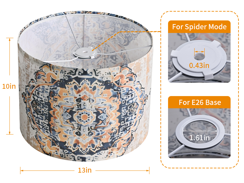 patterned lamp shade