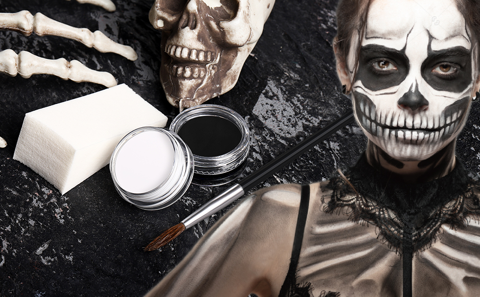 Skeleton Makeup Face Paint Character Kit Set