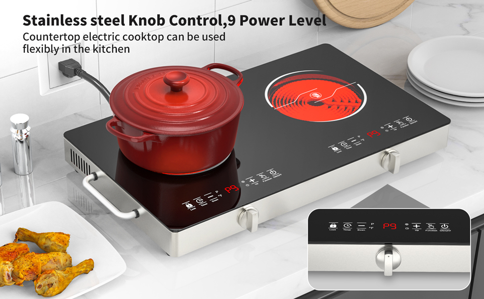 2 burner Electric cooktop