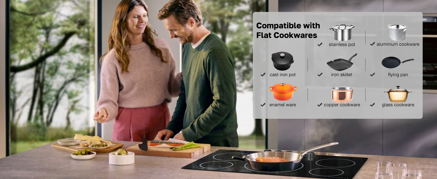 compatible with all flat cookwares