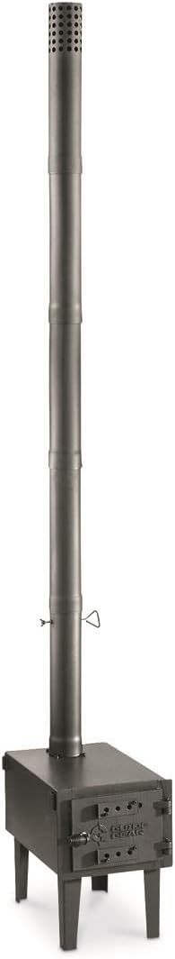 Guide Gear Outdoor Wood Burning Stove; Portable with Chimney Pipe for Cooking and Camping - Image 3