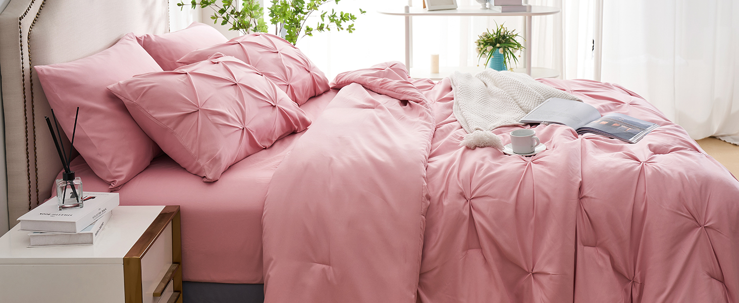 pink comforter set pink bedding sets bed in a bag