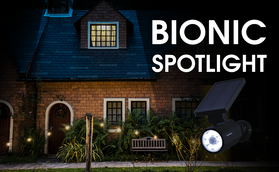 bell howell bionic spotlight landscape patio solar powered lighting as seen on tv