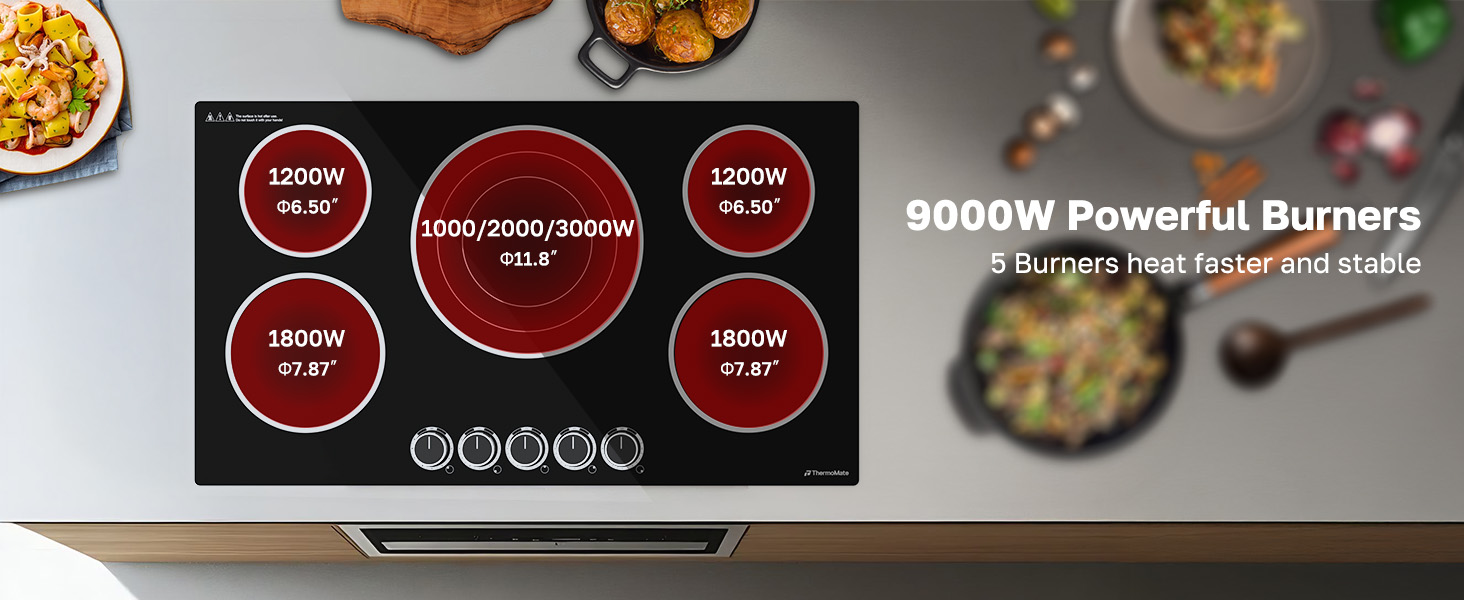 9000W Powerful Burners