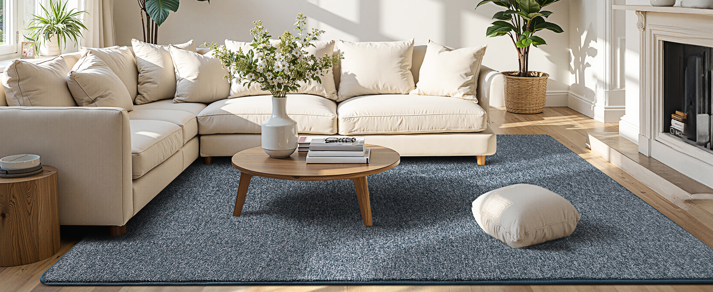 bedroom runner area rugs for living room kids room blue white shag carpet low plie rug home decor