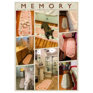 Cute Pink Rose Flower Area Rugs for Bedroom Living Room
