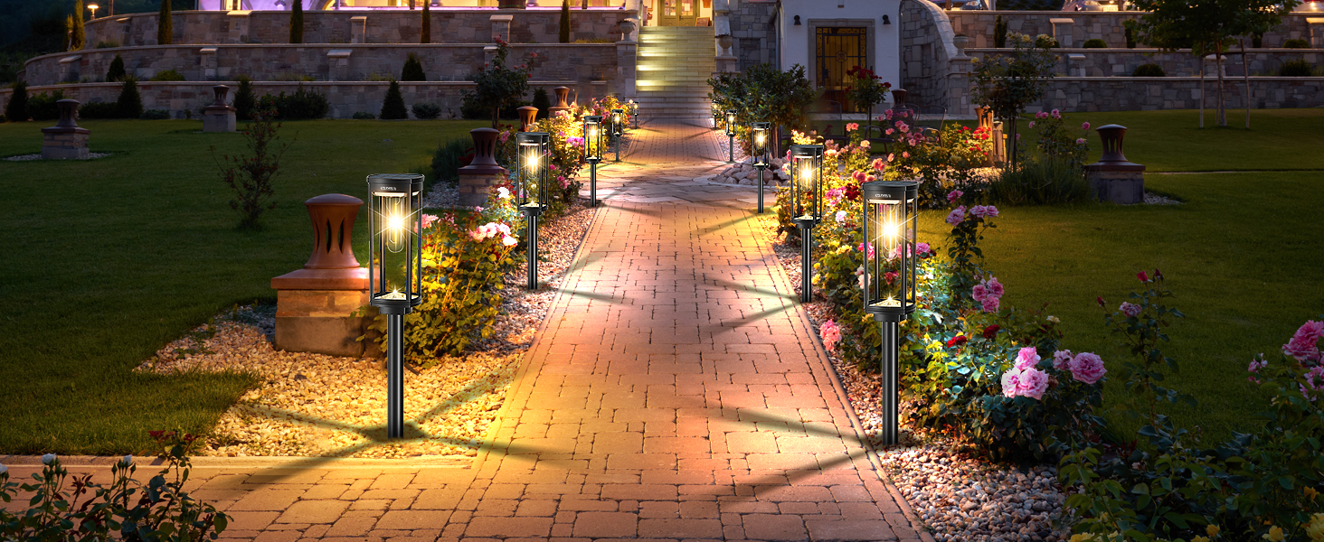 pathway lights solar powered