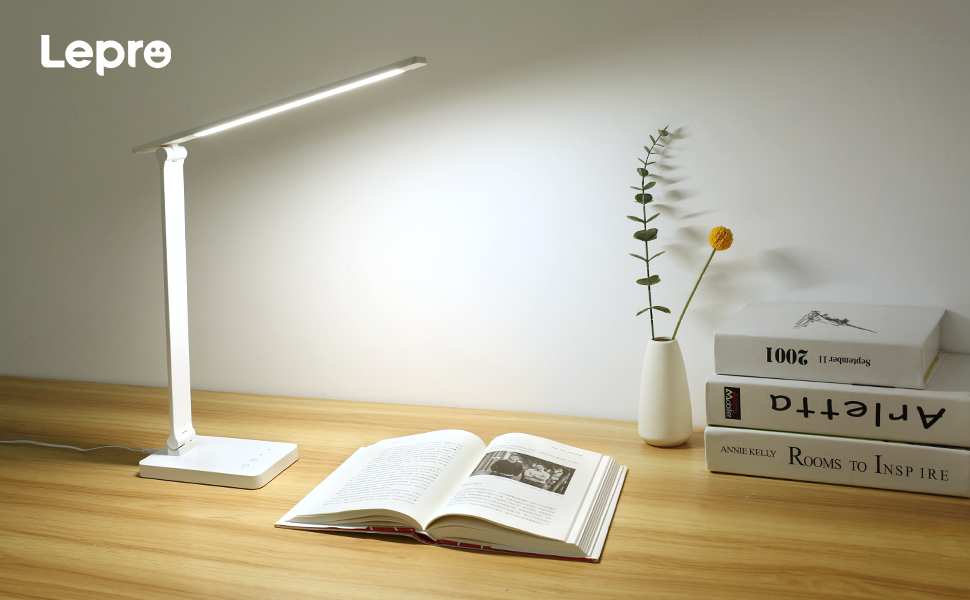 white desk reading lamp