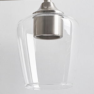 Bathroom Light Fixtures Brushed Nickel Bathroom Vanity Light with Clear Glass Shade