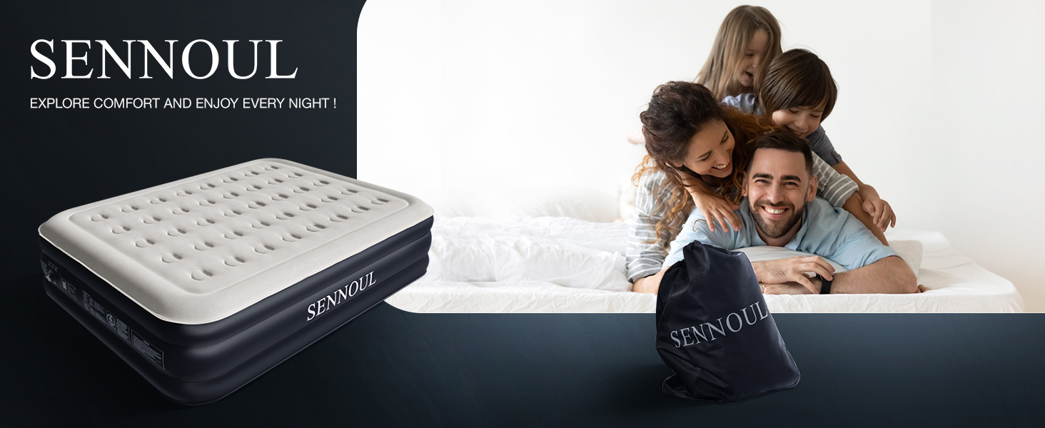 sennoul air mattress with built in pump