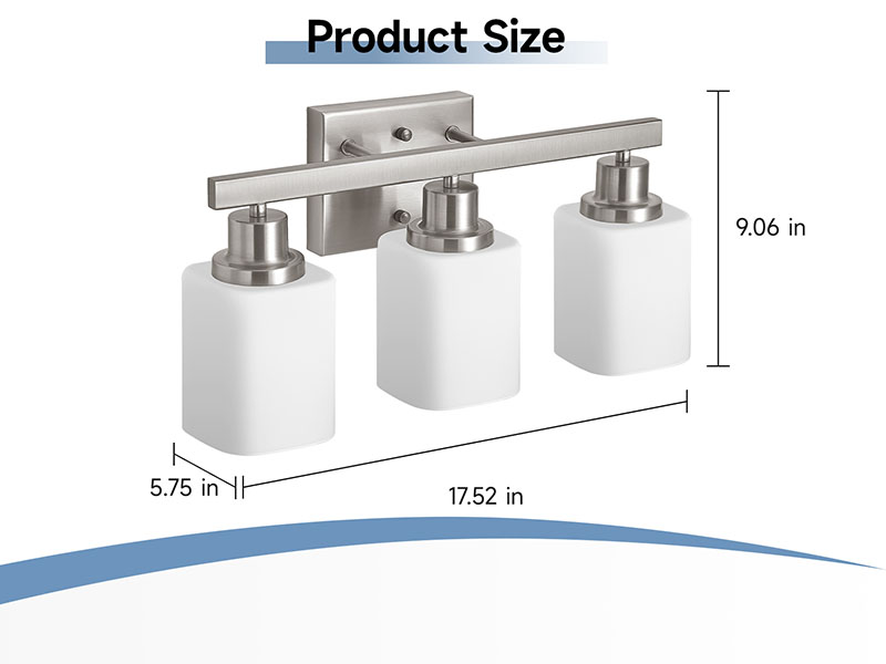 brushed nickel 4-light bathroom light fixtures vanity lights bathroom lighting over mirror square