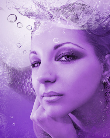 purple face paint