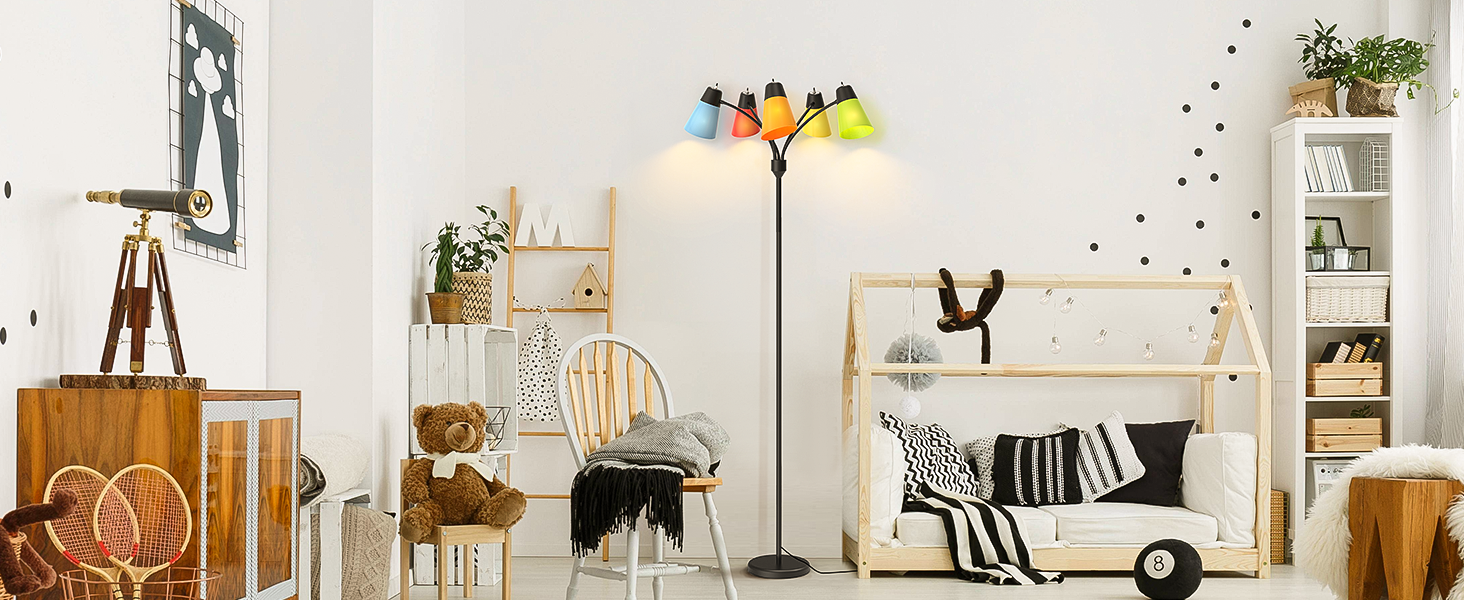 multi head floor lamp
