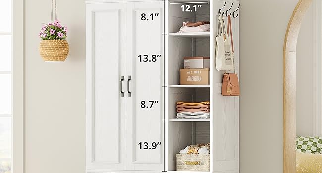 Armoire Wardrobe Closet with 5 Doors