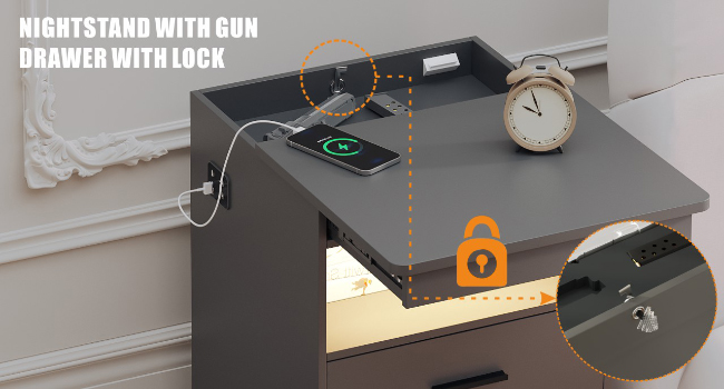 Gun Drawer with Lock