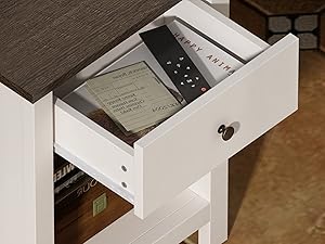nightstand with charging station