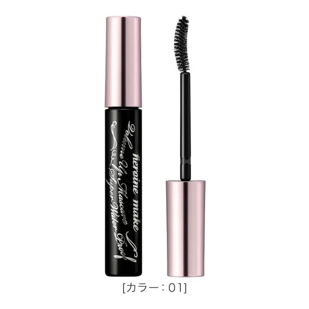 HEROINE MAKE by KISSME Volumizing Mascara Waterproof & Curvy Brush for Eye Makeup | Waterproof Mascara Volume & Length by Defining Fiber for Long-lasting Natural Eyelash Look, from Japan, Black, 1 EA - Image 2