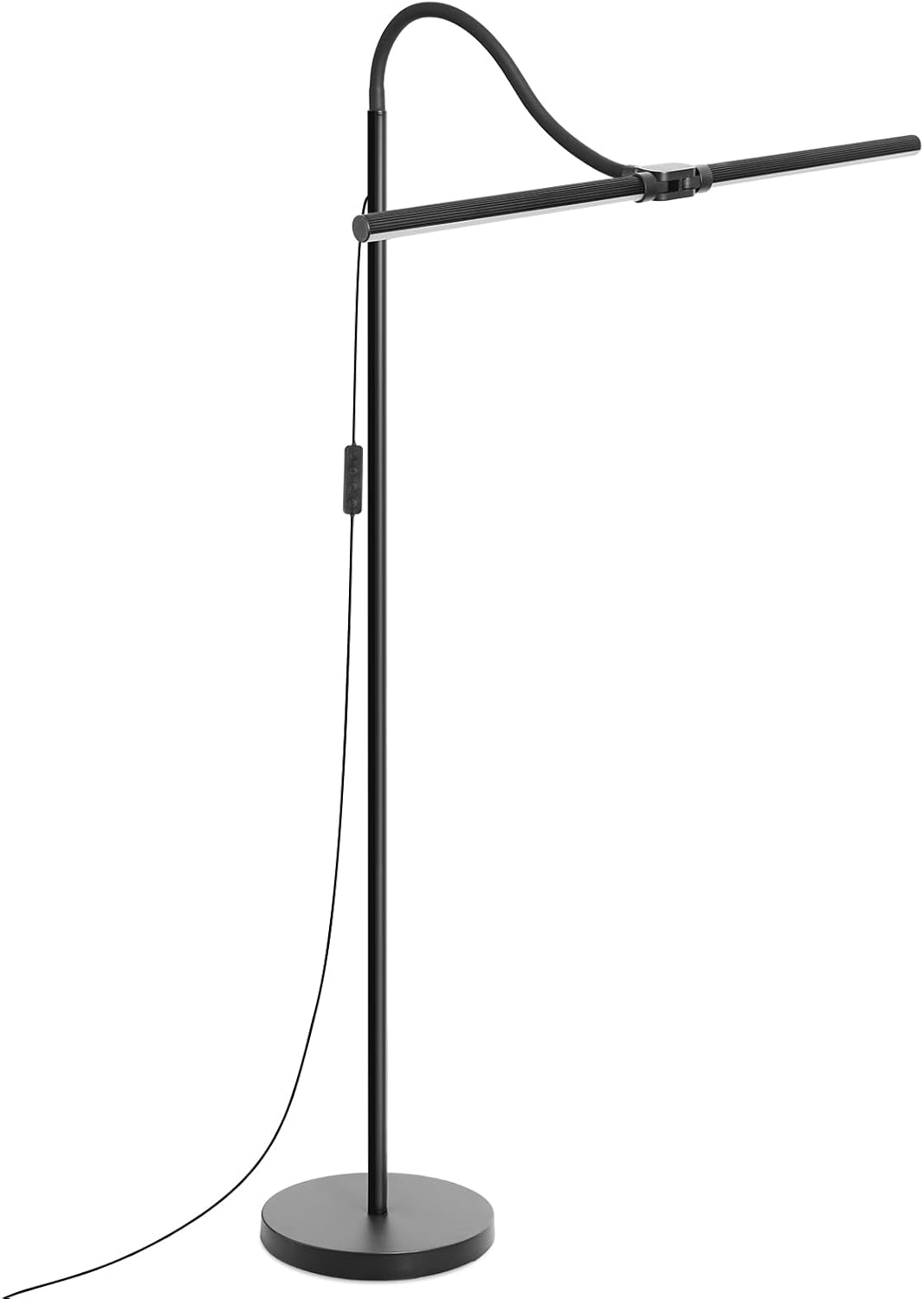 LED Floor Lamp, 15W/1800LM Bright Reading Floor Lamp for Office with Double Head, Adjustable Gooseneck Dimmable Modern Standing Light for Lash Extension Craft, Eye Caring Floor Lamps for Living Room - Image 8