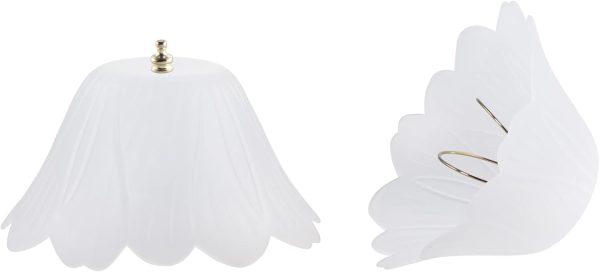 Aspen Creative 28003-15-2, Clip-on Tulip Shade in White Finish, 8" Diameter x 4" Height, 2 Pack