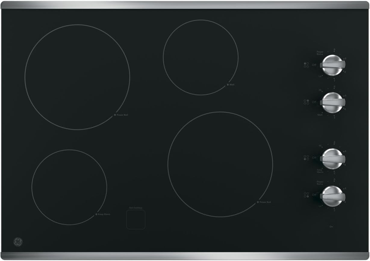 GE® 30" Built-In Knob Control Electric Cooktop