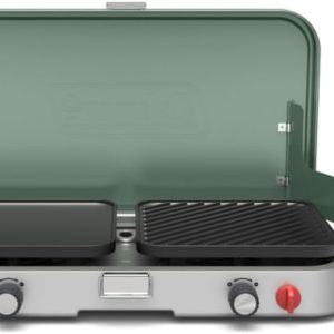 Coleman Cascade 3-in-1 Outdoor Camp Stove, Portable Cooktop with Included Cast-Iron Grill & Griddle Accessories, 24,000 BTUs of Power for Camping, Tailgating, Grilling