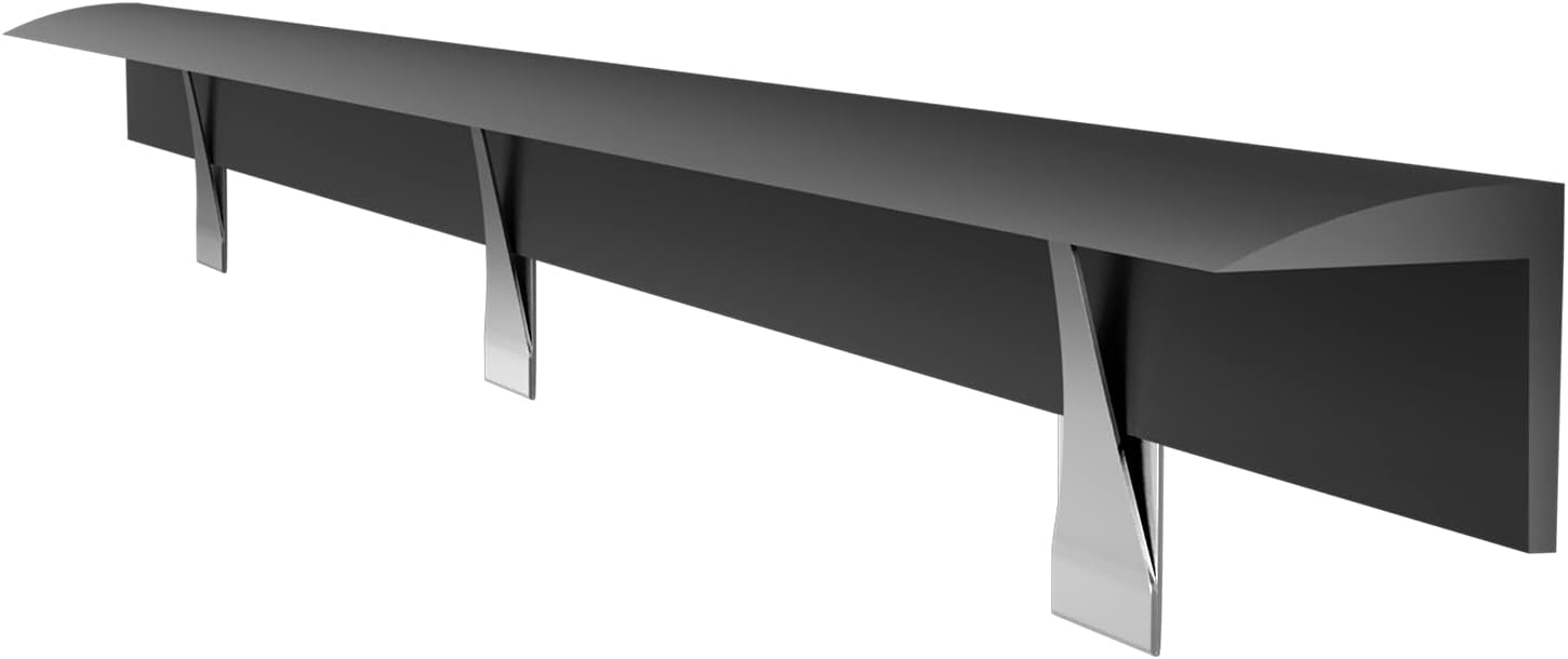 Silicone Stove Gap Covers | Fills Gaps up to 0.75”| Guard With Stainless Steel Clips Fills Gaps Between Countertop And Stove | Oven Side Gap Filler | (2 Pcs, Black)