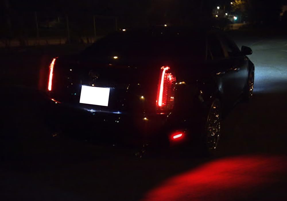 iJDMTOY Smoked Lens Red Full LED Rear Side Marker Light Kit Compatible With 2008-2013 Cadillac CTS Sedan, Powered by 40-SMD LED, Replace OEM Back Sidemarker Lamps - Image 5