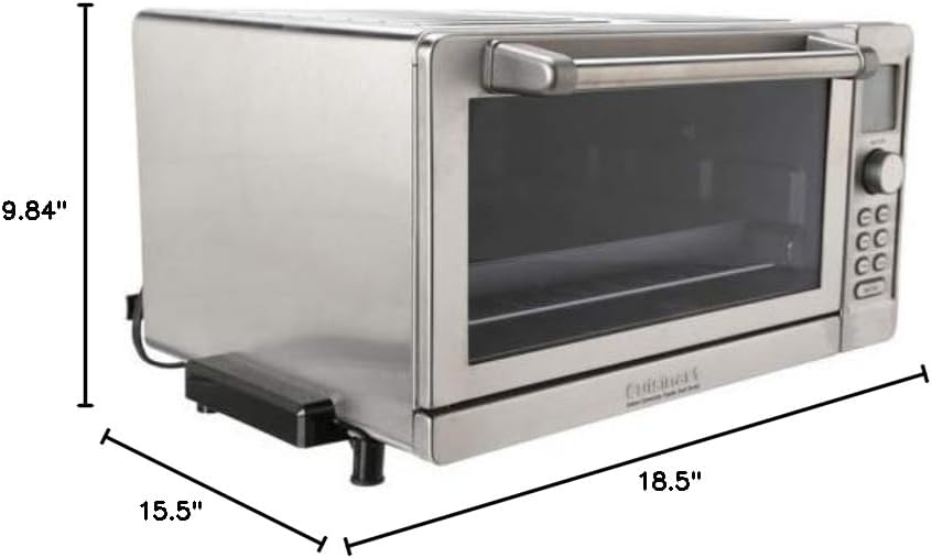 Cuisinart TOB-135N Deluxe Convection Toaster Oven Broiler, Brushed Stainless, Silver - Image 2