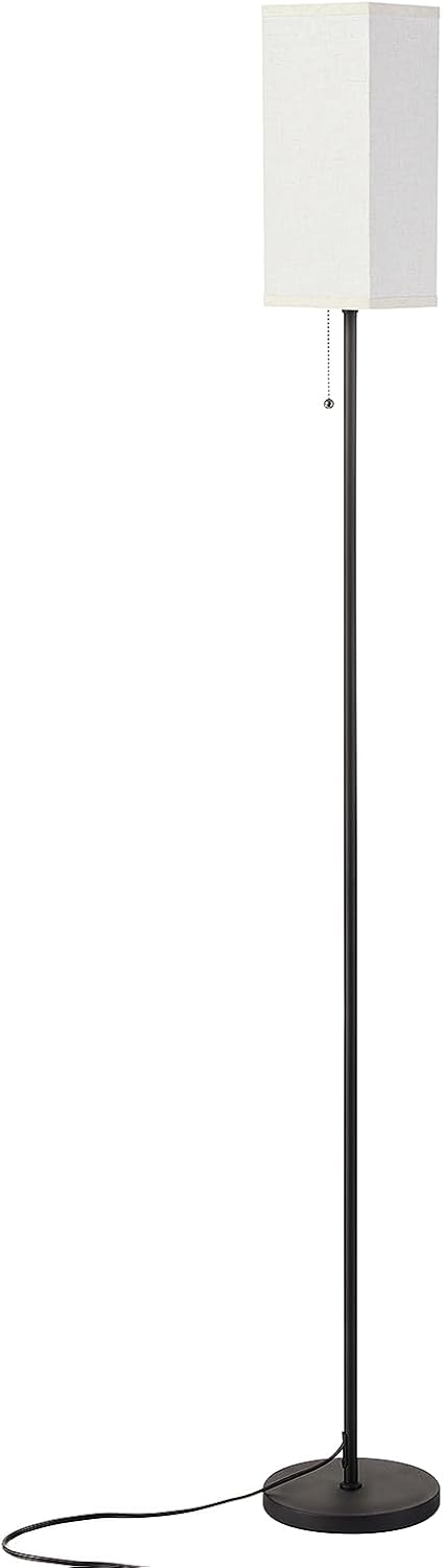 Floor Lamps for Living Room, Modern Standing Lamp with Pull Chain Switch, 3 Color Temperature Black Pole Lamp with Lampshade, 9W LED Bulb Tall Lamps for Bedroom Office Kid Room - Image 9
